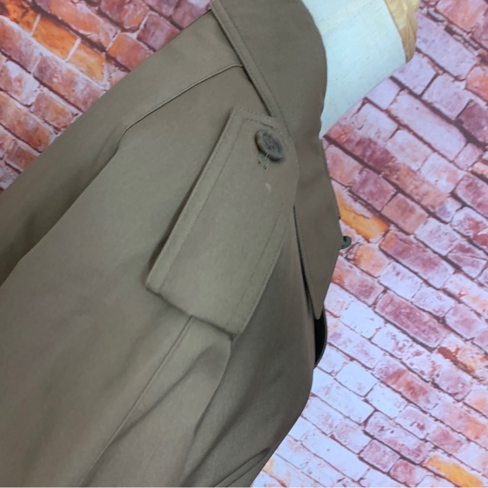 Vintage Oleg Cassini Dark Tan All Weather Thermolite Insulated Trench … - Picture 6 of 16